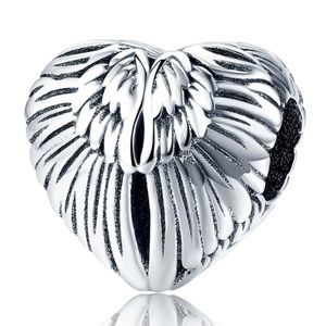 925 Silver Heart Bead Bracelet Charm